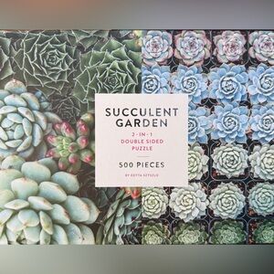 Succulent Garden Double-Sided 500-piece Jigsaw Puzzle